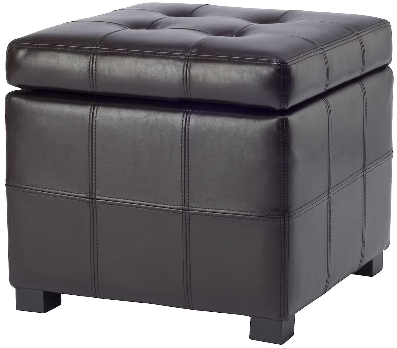 Maiden Square Tufted Ottoman in Brown